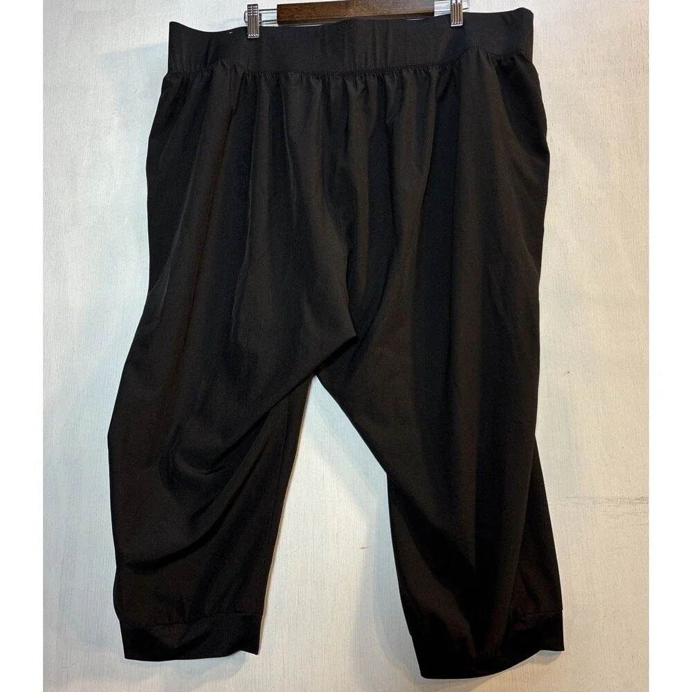 Livi by Lane Bryant Capris Trouser Elastic Lightweight Size 22/24 Black Pockets